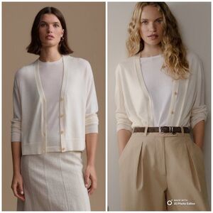 Jenni Kayne Mari 100% Merino Cardigan Lightweight Size Small Some Flaws